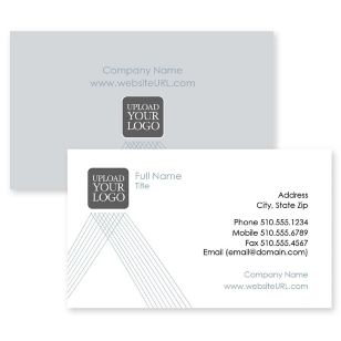 Crossed Lines Business Card 2x3-1/2 Rectangle Horizontal - Iron