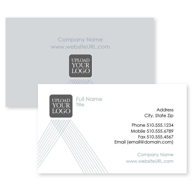 Crossed Lines Business Card 2x3-1/2 Rectangle Horizontal