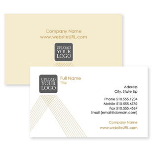 Crossed Lines Business Card 2x3-1/2 Rectangle Horizontal - Wheat