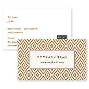 Diamond Pattern Business Card 2x3-1/2 Rectangle Horizontal - Peru