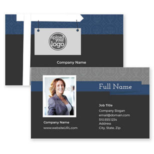 Fun Estate Business Card 2x3-1/2 Rectangle Horizontal - Emperor Gray