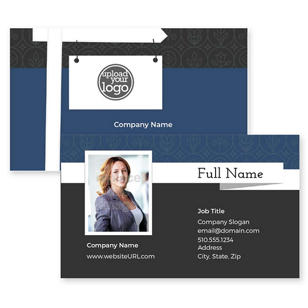 Fun Estate Business Card 2x3-1/2 Rectangle Horizontal - Venice Blue