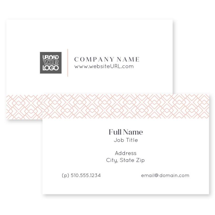 Geo Pattern Business Card 2x3-1/2 Rectangle Horizontal
