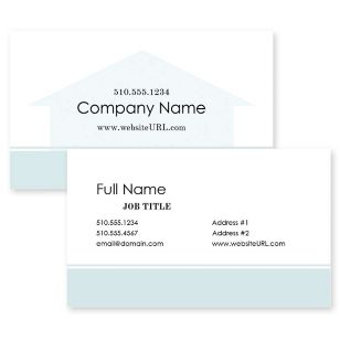 Home Again Real Estate Business Card 2x3-1/2 - Blue