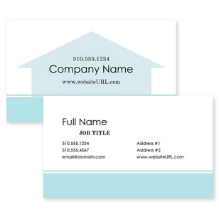 Home Again Real Estate Business Card 2x3-1/2 - Sky Blue