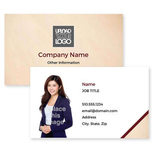Home Sweet Home Business Card 2x3-1/2 Rectangle Horizontal - Merlot Red