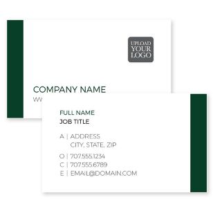 Left Align Business Card 2x3-1/2 Rectangle Horizontal - Jewel