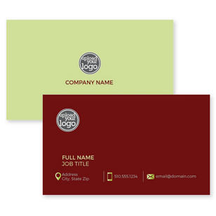Logo Layout Business Card 2x3-1/2 Rectangle Horizontal - Paprika Red