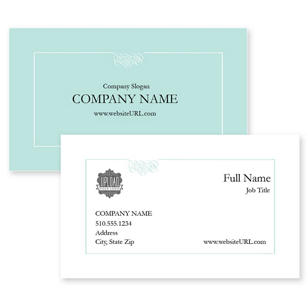Polished Correspondence Business Card 2x3-1/2 - De York Green