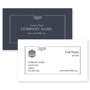 Polished Correspondence Business Card 2x3-1/2 - Deep Teal