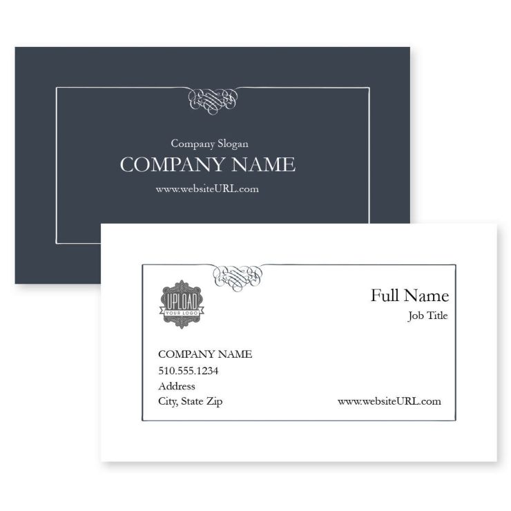 Polished Correspondence Business Card 2x3-1/2 Rectangle Horizontal