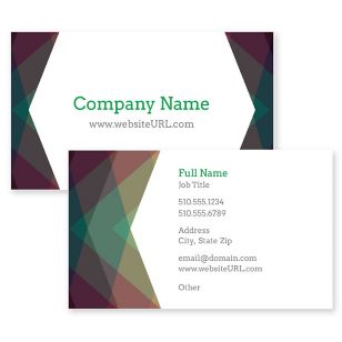 Purple Haze Business Card 2x3-1/2 Rectangle Horizontal - Verdun Green