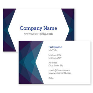 Purple Haze Business Card 2x3-1/2 Rectangle Horizontal - Blue