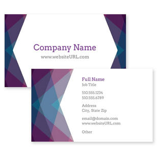 Purple Haze Business Card 2x3-1/2 Rectangle Horizontal - Affair Purple