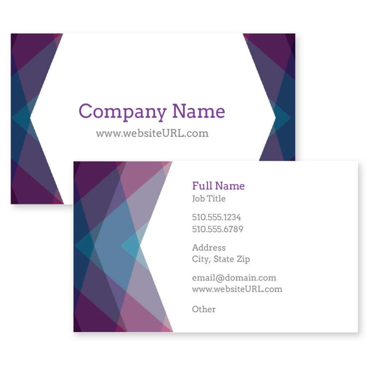 Purple Haze Business Card 2x3-1/2 Rectangle Horizontal - Affair Purple