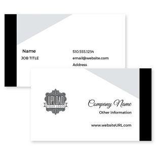 Showcase Estate Business Card 2x3-1/2 Rectangle Horizontal - Black