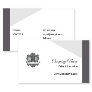 Showcase Estate Business Card 2x3-1/2 Rectangle Horizontal - Emperor Gray