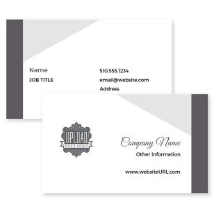 Showcase Estate Business Card 2x3-1/2 Rectangle Horizontal - Emperor Gray