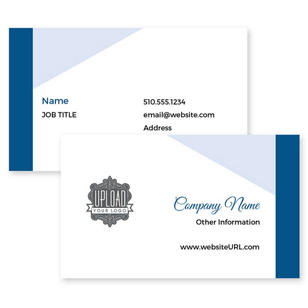Showcase Estate Business Card 2x3-1/2 Rectangle Horizontal - Blue