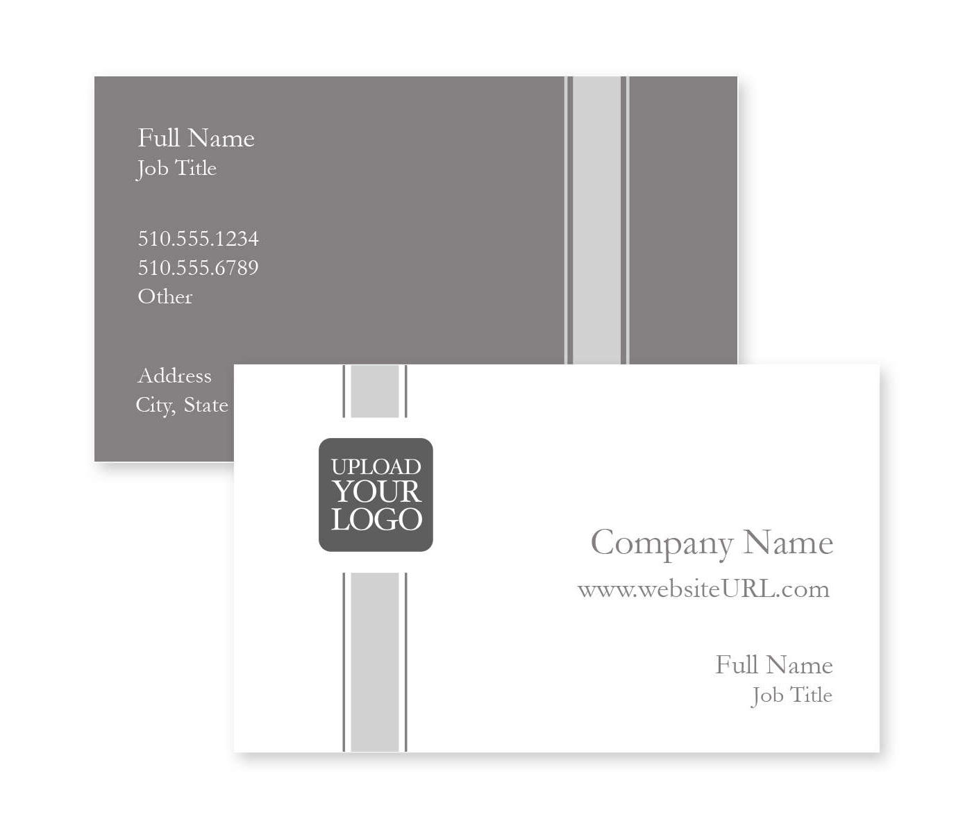 Single Stripe Business Card 2x3-1/2 Rectangle Horizontal