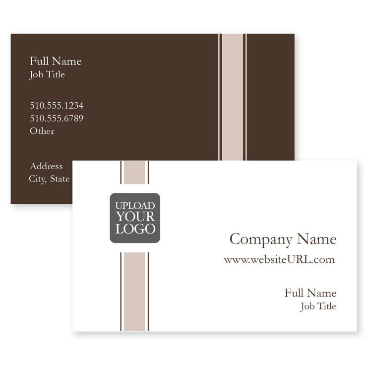Single Stripe Business Card 2x3-1/2 Rectangle Horizontal