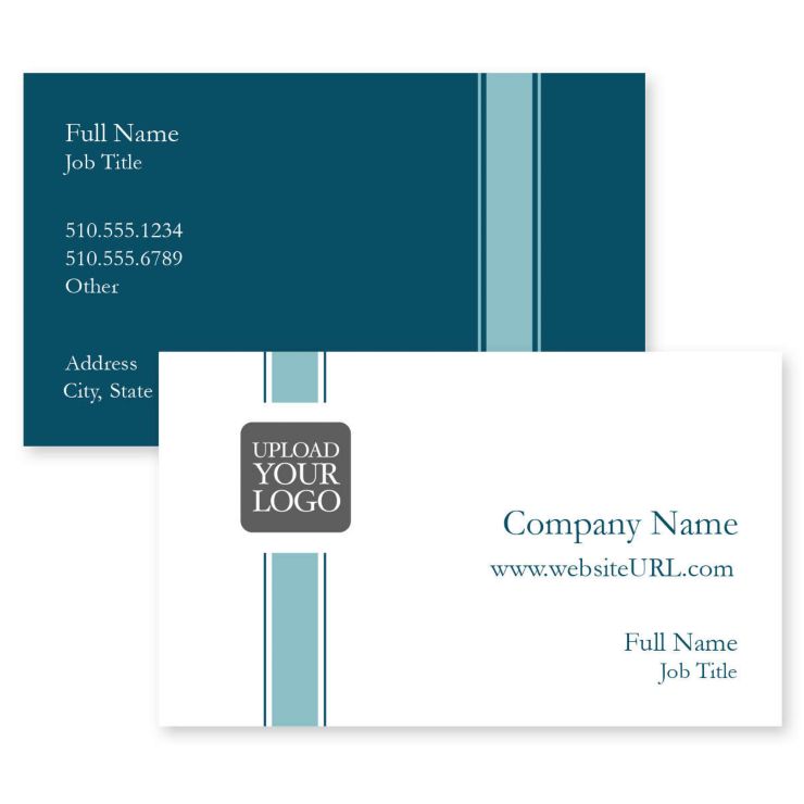 Single Stripe Business Card 2x3-1/2 Rectangle Horizontal