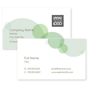 Speckles Business Card 2x3-1/2 Rectangle Horizontal - Kiwi Green
