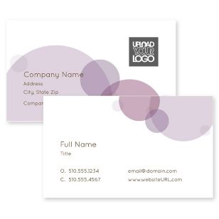 Speckles Business Card 2x3-1/2 Rectangle Horizontal - Affair Purple