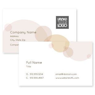 Speckles Business Card 2x3-1/2 Rectangle Horizontal - Orange