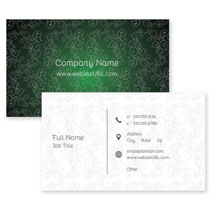 Stay Classy Business Card 2x3-1/2 Rectangle Horizontal - Verdun Green