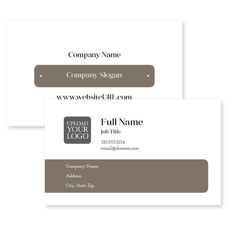 Steadfast Review Business Card 2x3-1/2 Rectangle Horizontal - Burnt Orange