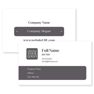 Steadfast Review Business Card 2x3-1/2 Rectangle Horizontal - Dusty Gray
