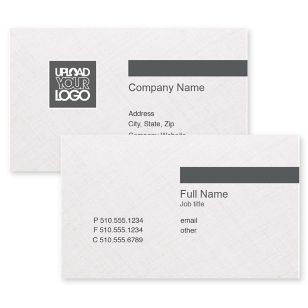 Stripe Bar Business Card 2x3-1/2 Rectangle Horizontal - Dusty Gray