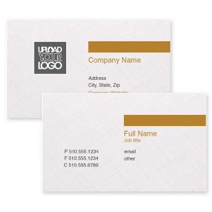 Stripe Bar Business Card 2x3-1/2 Rectangle Horizontal - Burnt Orange