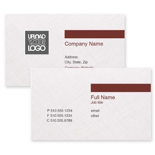 Stripe Bar Business Card 2x3-1/2 Rectangle Horizontal - Merlot Red