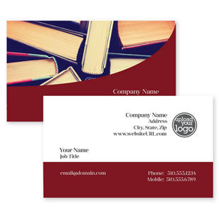 Swipe Card Business Card 2x3-1/2 Rectangle Horizontal - Merlot Red