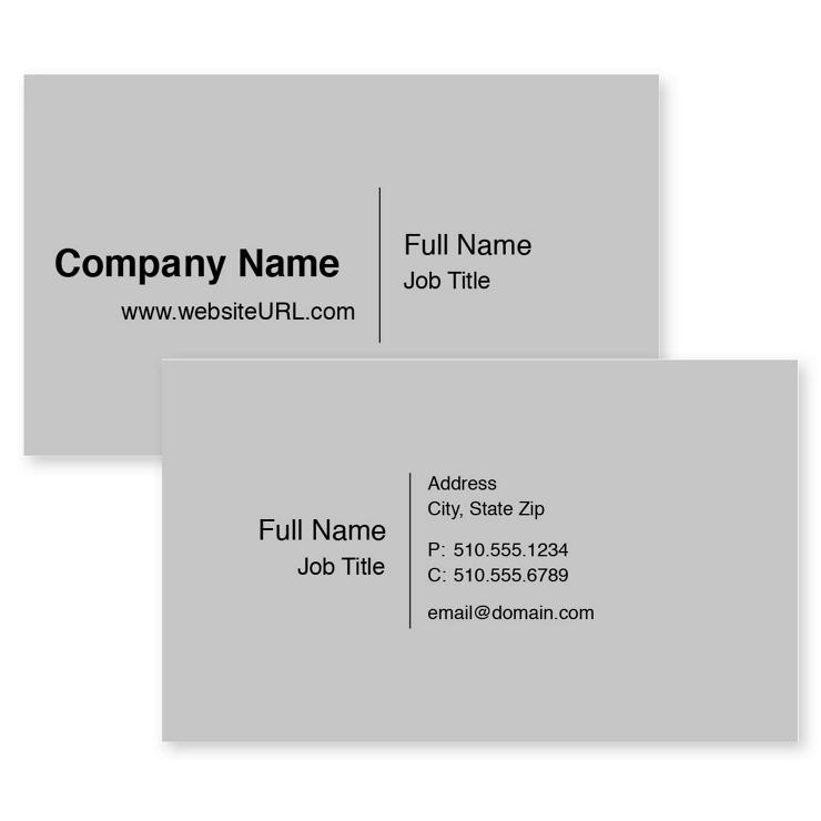 The Standard Style Business Card 2x3-1/2 Rectangle Horizontal