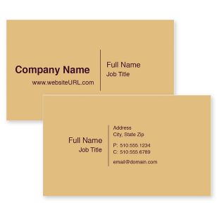 The Standard Style Business Card 2x3-1/2 - Grandis Orange