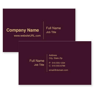 The Standard Style Business Card 2x3-1/2 - Grape Violet