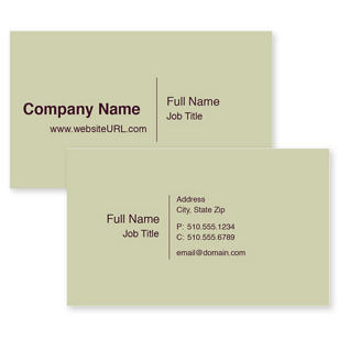 The Standard Style Business Card 2x3-1/2 - Wheat