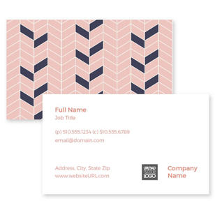 Tiled Card Business Card 2x3-1/2 Rectangle Horizontal - Apricot