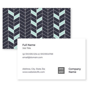 Tiled Card Business Card 2x3-1/2 Rectangle Horizontal - Emperor Gray