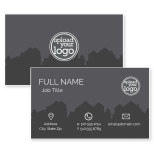 You're Home Business Card 2x3-1/2 Rectangle Horizontal - Emperor Gray