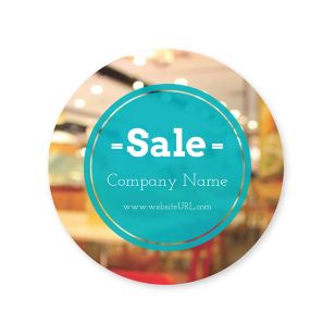 Blowout Sticker 2x2 Circle - Tropical Teal