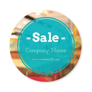 Blowout Sticker 3x3 Circle - Tropical Teal