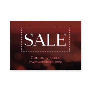 Blurred Lights Sticker 2x3 Rectangle Horizontal - Merlot Red