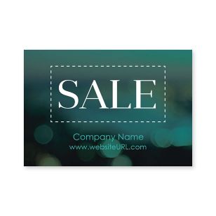 Blurred Lights Sticker 2x3 Rectangle Horizontal - Tropical Teal