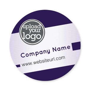 Bold Tilt Sticker 3x3 Circle - Eggplant