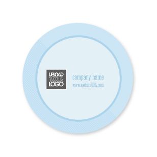 Circle Stripes Sticker 2x2 Circle - Blue, Sky