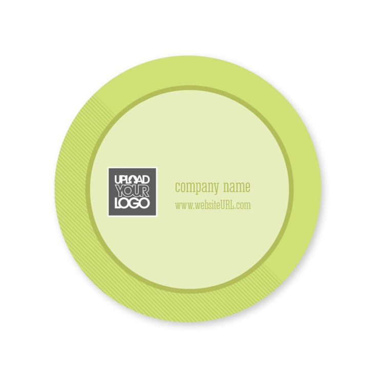 Circle Stripes Sticker 2x2 Circle - Kiwi Green